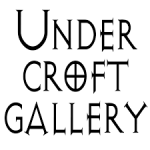 Under Croft Gallery logo featuring stylised text with unique cross symbol in centre, UK cultural art space branding