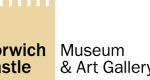 Norwich Castle Museum and Art Gallery logo on a beige background with black text