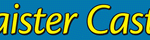 Text image of Caister Castle with yellow letters on a blue background